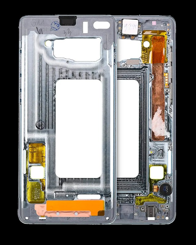 Frame centrale per Samsung Galaxy S10 (con minuteria) (Prism Bianco)