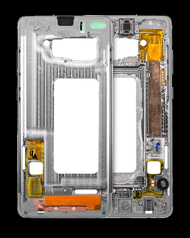 Frame centrale per Samsung Galaxy S10 (con minuteria) (Prism Blu)