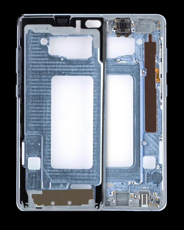 Frame centrale per Samsung Galaxy S10 Plus (con minuteria) (Prism Blu)