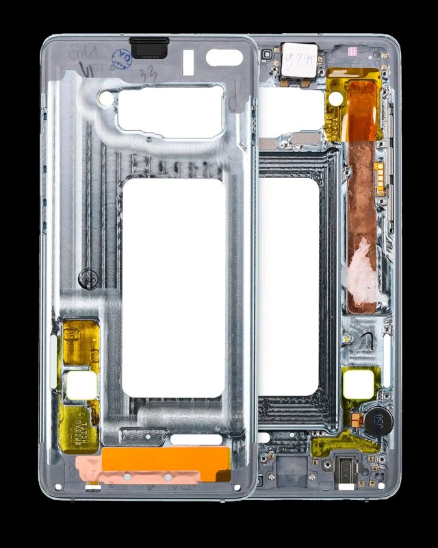 Frame centrale per Samsung Galaxy S10 Plus (con minuteria) (Ceramic Bianco)