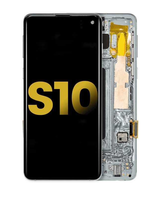 Display OLED completo con Frame per Samsung Galaxy S10 (Refurbished) (Prism Verde)