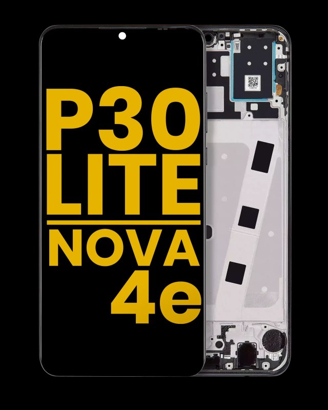 Display LCD completo con Frame per Huawei P30 Lite / Nova 4e (Refurbished) (6GB RAM) (Mezzanotte Nero)