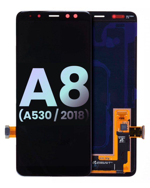Display OLED completo senza Frame per Samsung Galaxy A8 (A530 / 2018) (Service Pack) (tutti i colori)