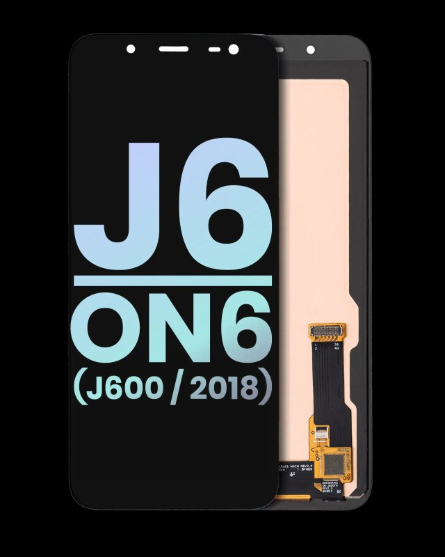 Display OLED completo senza Frame per Samsung Galaxy J6 / On6 (J600 / 2018) (Service Pack) (Nero)