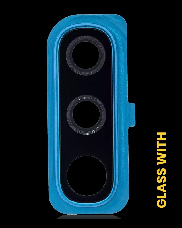 Lente fotocamera posteriore con Cover Cornice Ring per Samsung Galaxy A50 (A505 / 2019) (Blu)