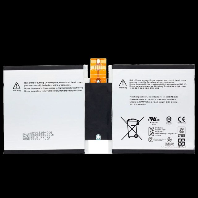Batteria di ricambio per Microsoft Surface 3 (1645) (G3HTA007H)