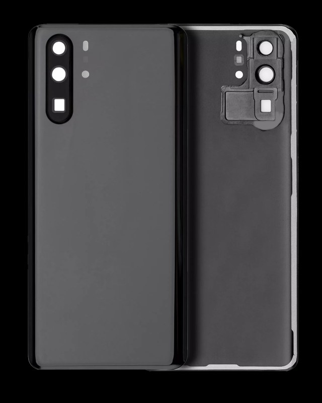 vetro cover posteriore con Vetro fotocamera per Huawei P30 Pro (Nero)