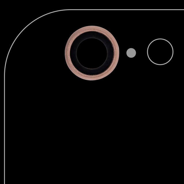 Lente fotocamera posteriore per iPhone 6 / 6S (Oro rosa) (10 pezzi) (Real Sapphire l Premium)