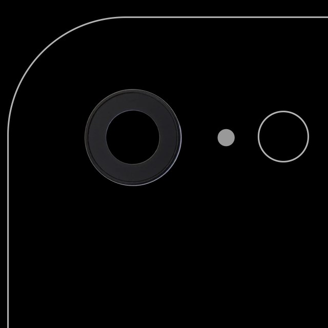 Lente fotocamera posteriore con staffa e Cornice per iPhone 7 (10 pezzi) (Real Sapphire l Premium)