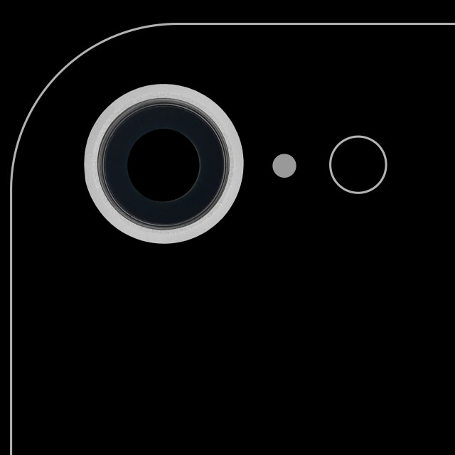 Lente fotocamera posteriore con staffa e Cornice per iPhone 8 / SE (2020) / SE (2022) (Argento) (10 pezzi) (Real Sapphire l Premium)