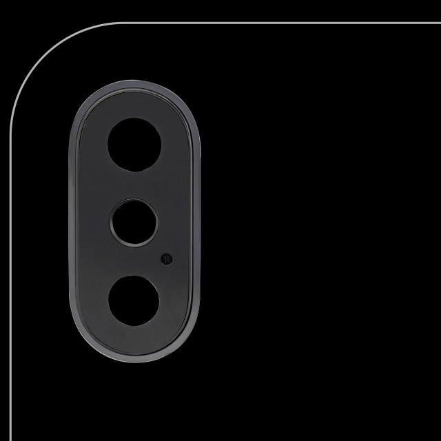 Lente fotocamera posteriore con staffa e Cornice per iPhone X (Grigio siderale) (Real Sapphire l Premium)