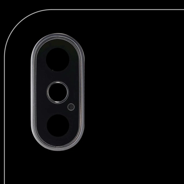 Lente fotocamera posteriore con staffa e Cornice per iPhone XS / XS Max (Argento) (Real Sapphire l Premium)