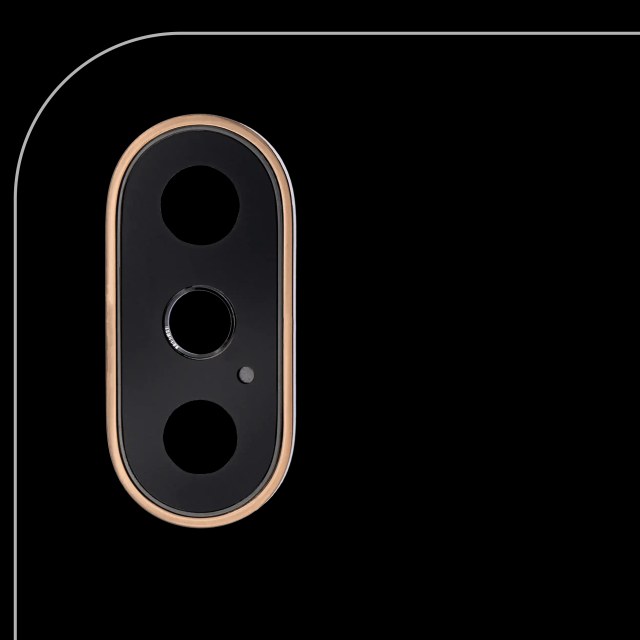 Lente fotocamera posteriore con staffa e Cornice per iPhone XS / XS Max (Oro) (Real Sapphire l Premium)