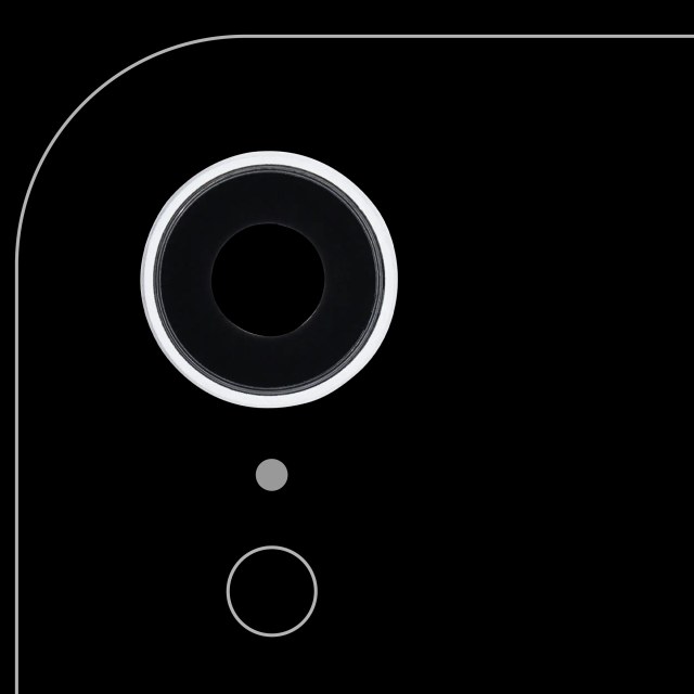 Lente fotocamera posteriore con staffa e Cornice per iPhone XR (Bianco) (10 pezzi) (Real Sapphire l Premium)