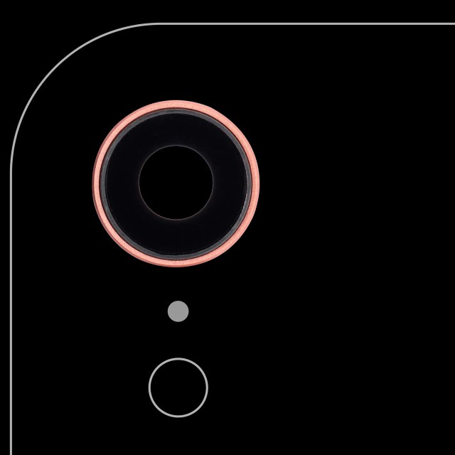 Lente fotocamera posteriore con staffa e Cornice per iPhone XR (Coral) (10 pezzi) (Real Sapphire l Premium)