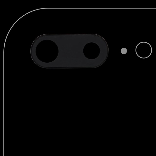 Lente fotocamera posteriore con staffa e Cornice per iPhone 7 Plus (10 pezzi) (Real Sapphire l Premium)