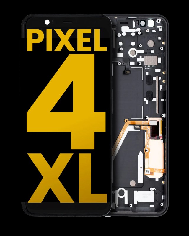 Display OLED completo con Frame per Google Pixel 4 XL (Refurbished) (Grigio Tasto accensione)