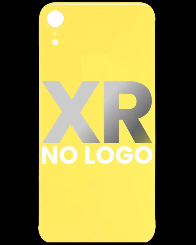 vetro cover posteriore per iPhone XR (No Logo) (Giallo)