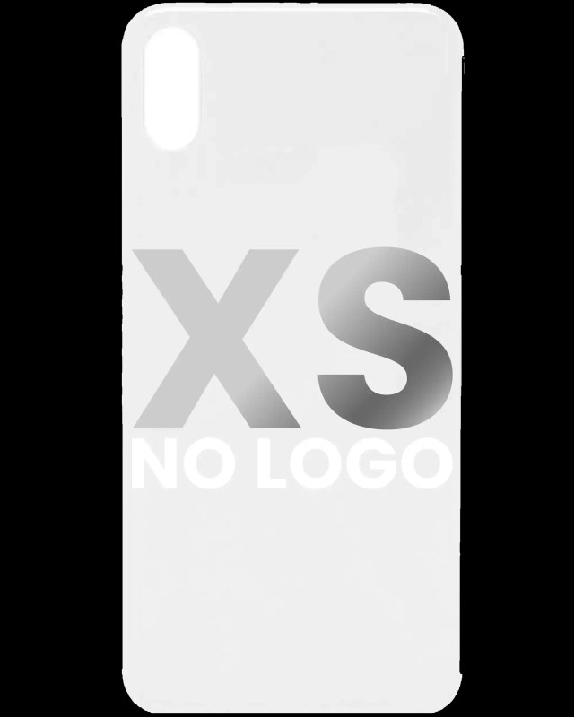 vetro cover posteriore per iPhone XS (No Logo) (Argento)