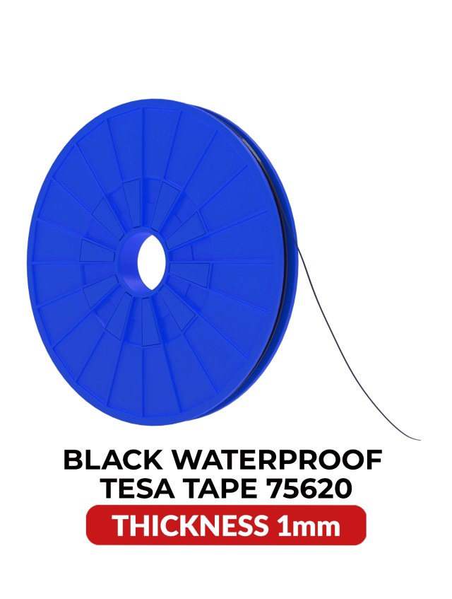 Double-Sided Acrylic Impermeabile Nero Adesivo (1MM x 25M) (Tesa Model # 75620)