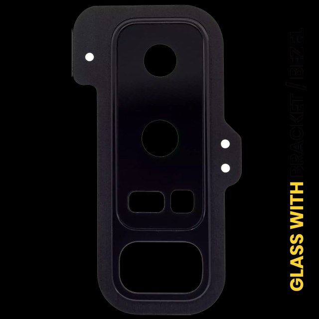 Lente fotocamera posteriore con staffa / Cornice per Samsung Galaxy Note 8 (Mezzanotte Nero)