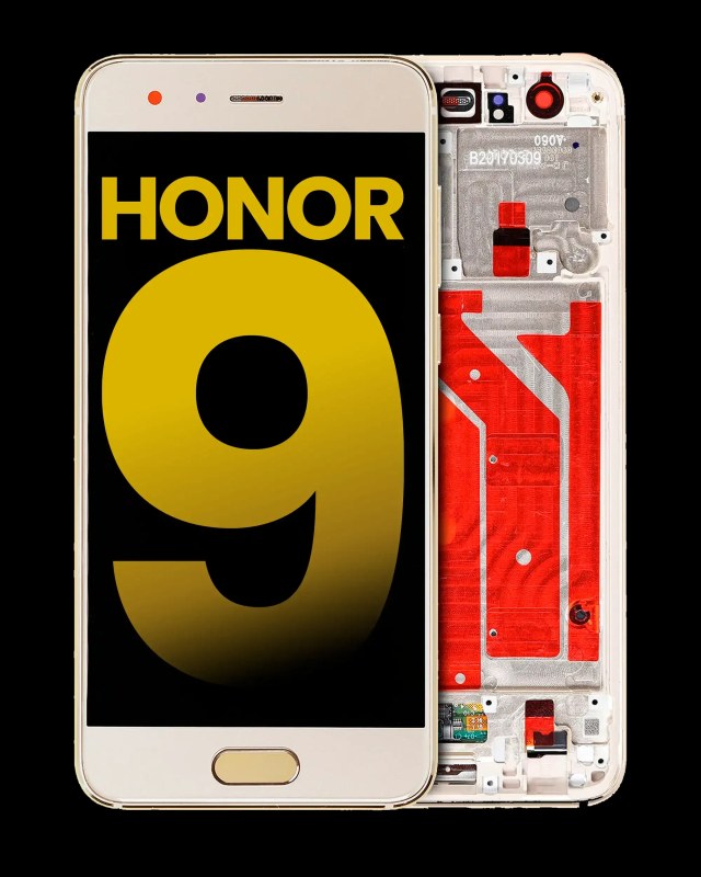 Display LCD completo con Frame per Huawei Honor 9 (Refurbished) (Oro)