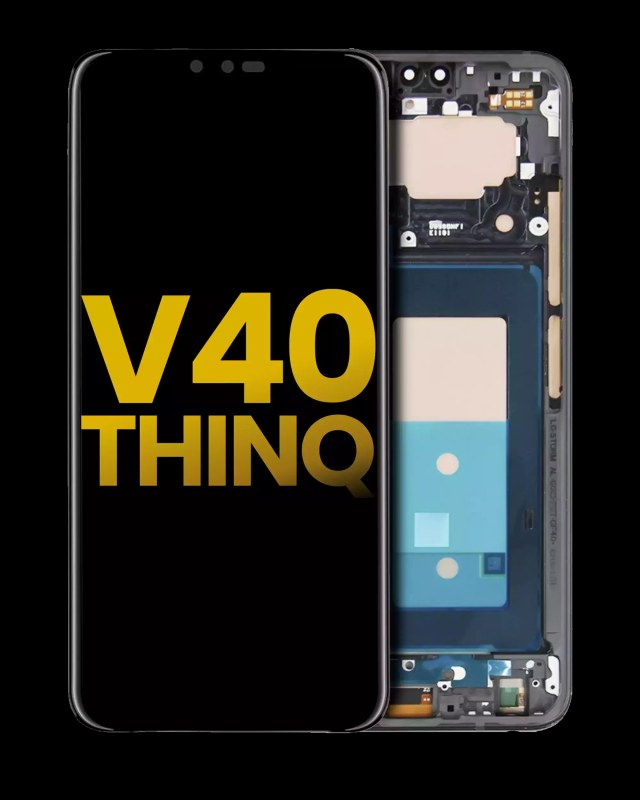 Display OLED completo con Frame per LG V40 ThinQ (Refurbished) (Platinum Grigio)