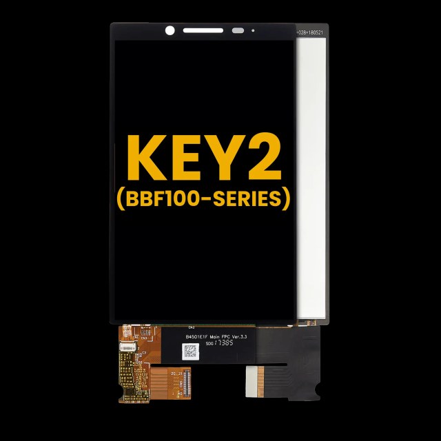 Display LCD completo senza Frame per BlackBerry KEY2 (BBF100 Series) (Refurbished) (Nero)