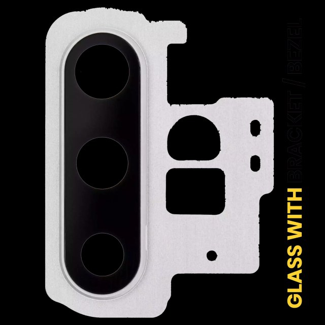 Lente fotocamera posteriore con staffa / Cornice per Samsung Galaxy Note 10 Plus / 5G (Aura Bianco)