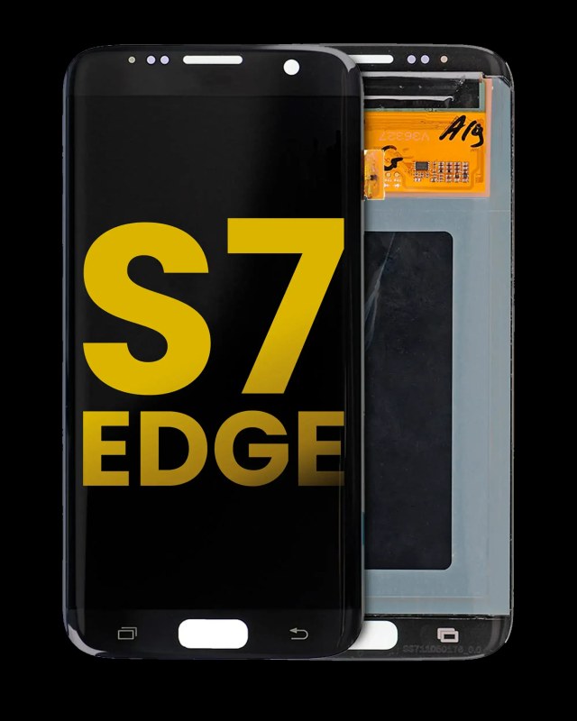 Display OLED completo senza Frame per Samsung Galaxy S7 Edge (All Models) (Refurbished) (Nero)
