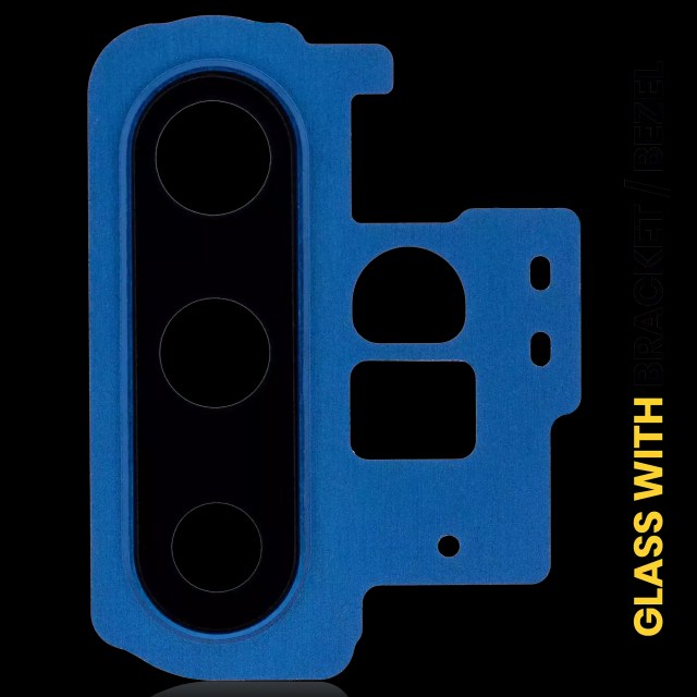 Lente fotocamera posteriore con staffa / Cornice per Samsung Galaxy Note 10 Plus / 5G (Aura Blu)