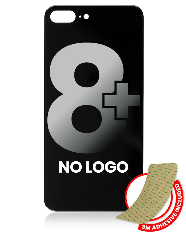 Vetro posteriore con 3M adesivo per iPhone 8 Plus (No Logo / Large Camera Hole) (Grigio siderale)