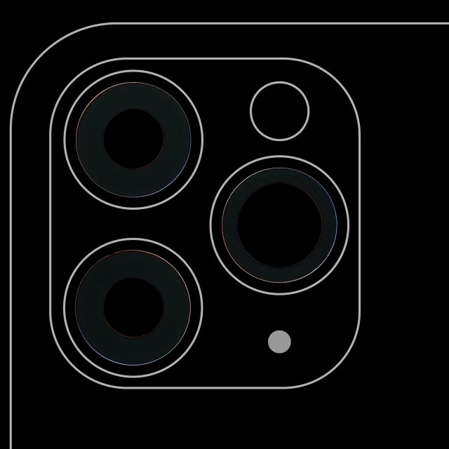 Lente fotocamera posteriore (solo vetro) con adesivo per iPhone 11 Pro / Pro Max (3 set pezzi) (10 pezzi) (Real Sapphire / Premium)