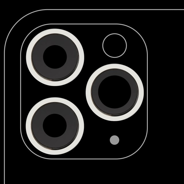 Lente fotocamera posteriore con staffa e Cornice per iPhone 11 Pro / Pro Max (3 set pezzi) (Real Sapphire / Premium) (Bianco)