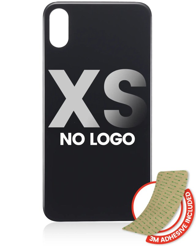 Vetro posteriore con 3M adesivo per iPhone XS (No Logo / Large Camera Hole) (Grigio siderale)