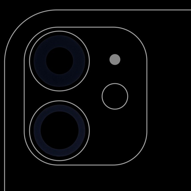 Lente fotocamera posteriore (solo vetro) con adesivo per iPhone 11 (2 set pezzi) (10 pezzi) (Real Sapphire / Premium)