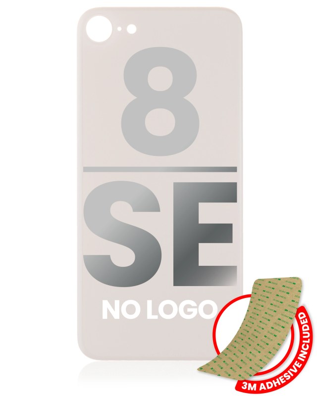 Vetro posteriore con 3M adesivo per iPhone 8 / SE (2020) (No Logo / Large Camera Hole) (Oro)
