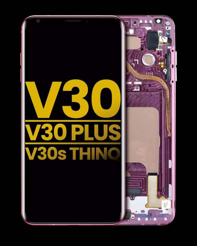 Display OLED completo con Frame per LG V30 / V30 Plus / V30S ThinQ (Refurbished) (Raspberry Rose)