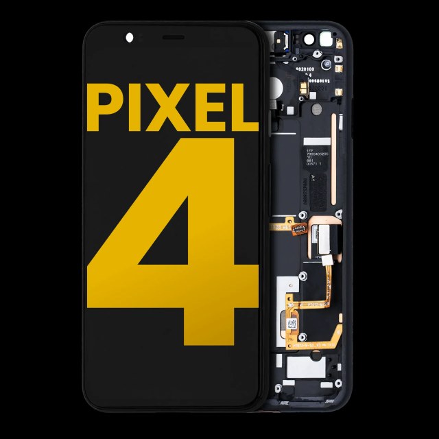 Display OLED completo con Frame per Google Pixel 4 (Refurbished) (Just Nero Tasto accensione)