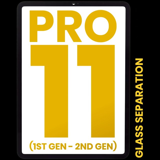 Solo vetro frontale per iPad Pro 11" 1st Gen (2018) / iPad Pro 11" 2nd Gen (2020) (tutti i colori) (separazione vetro richiesta)