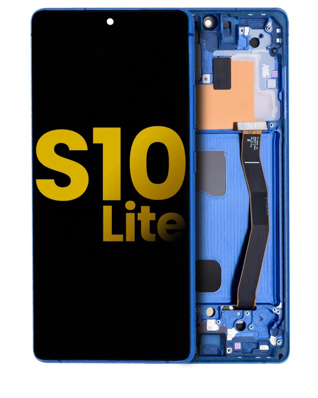 Display OLED completo con Frame per Samsung Galaxy S10 Lite (Refurbished) (Prism Blu)
