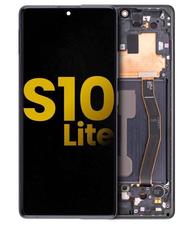 Display OLED completo con Frame per Samsung Galaxy S10 Lite (Refurbished) (Prism Nero)