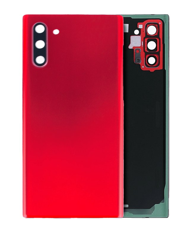 vetro cover posteriore con Vetro fotocamera per Samsung Galaxy Note 10 (No Logo) (Aura Rosso)