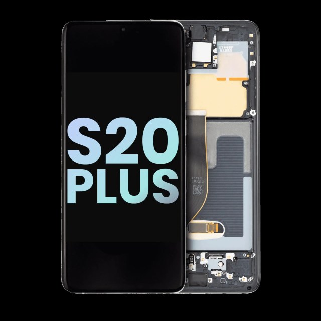 Display OLED completo con Frame per Samsung Galaxy S20 Plus 5G (Service Pack) (Grigio cosmico)