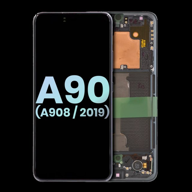 Display OLED completo con Frame per Samsung Galaxy A90 5G (A908 / 2019) (Service Pack) (Nero)