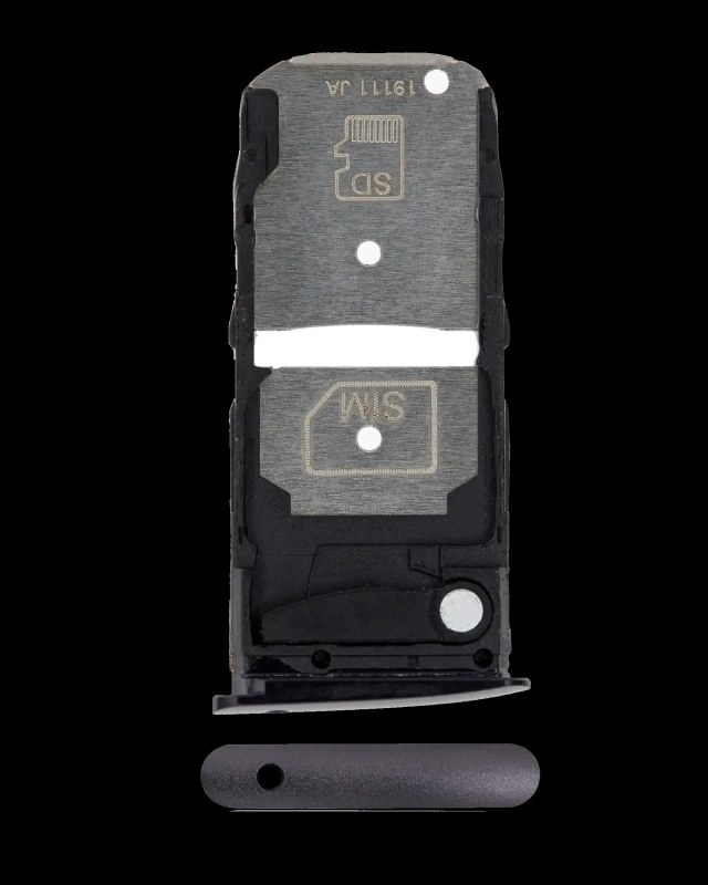 Carrellino SIM singola per Motorola Moto Z4 (XT1980 / 2019) (Nero)