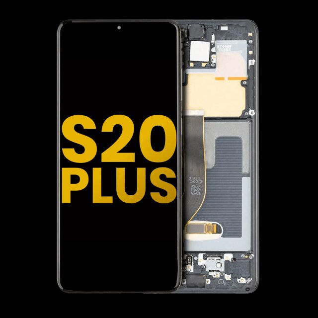 Display OLED completo con Frame per Samsung Galaxy S20 Plus 5G (Refurbished) (Nero cosmico)