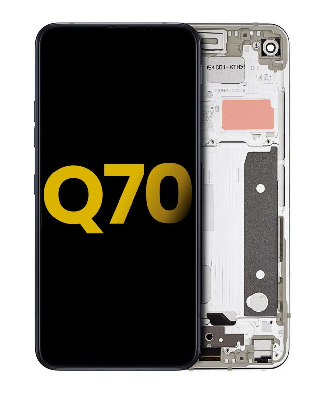 Display LCD completo con Frame per LG Q70 (Refurbished) (Mirror Argento)