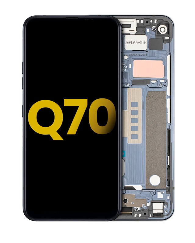Display LCD completo con Frame per LG Q70 (Refurbished) (Mirror Nero)