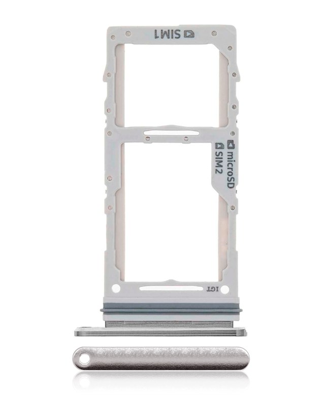 Carrellino doppia SIM per Samsung Galaxy Note 10 Plus / 5G (Aura Glow / Argento)